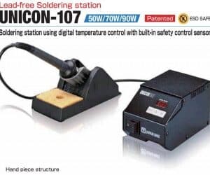 Soldering Station - Lead Free Compatible Soldering Iron/Nitrogen Gas Flow Meter Integrated [UNICON-107F]